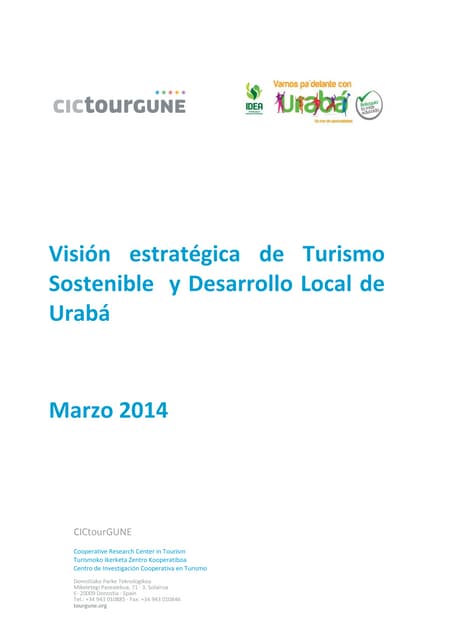 Visión estratégica de turismo sostenible y desarrollo local de urabá