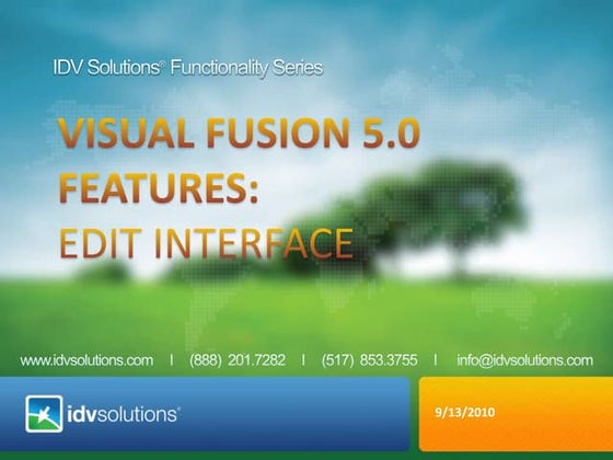 Visual fusion5editinterface