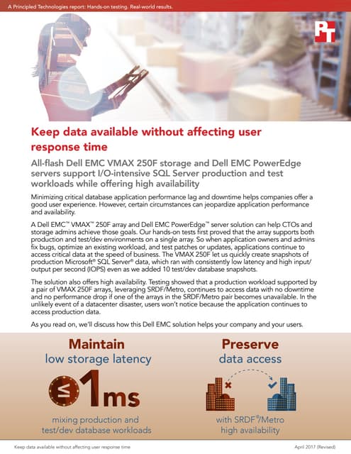 Keep data available without affecting user response time