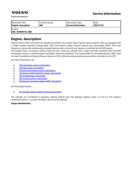 Volvo EC380D NL EC380DNL Excavator Service Repair Manual Instant Download.pdf
