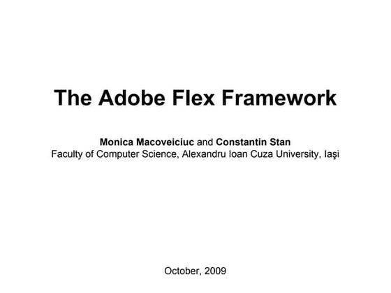 Flex Framework Presentation PPT