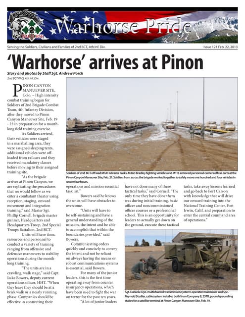 Warhorse pride 121 feb 22 2013