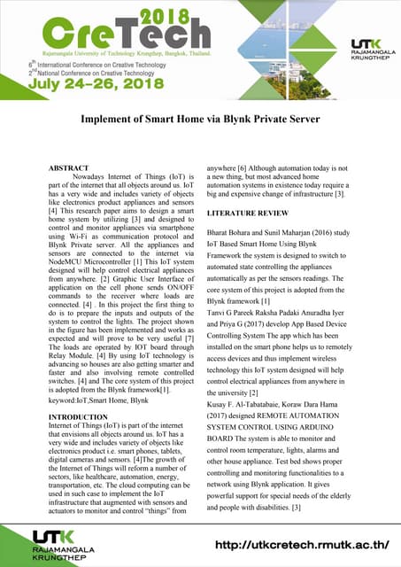 Implement via Smart Home blynk 