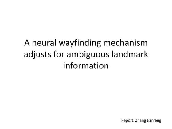 Wayfinding objects mechanism