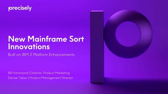 New Mainframe Sort Innovations Built on IBM Z Platform Enhancements