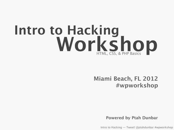 Wcphx 2012-workshop