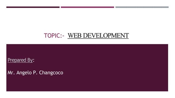 Web-Development Powerpoint Presentation.