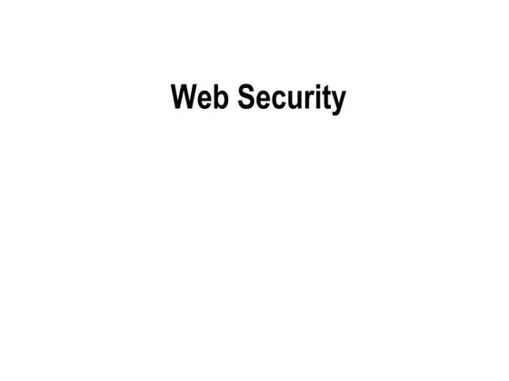 Web Security Introduction Webserver hacking refers to ...