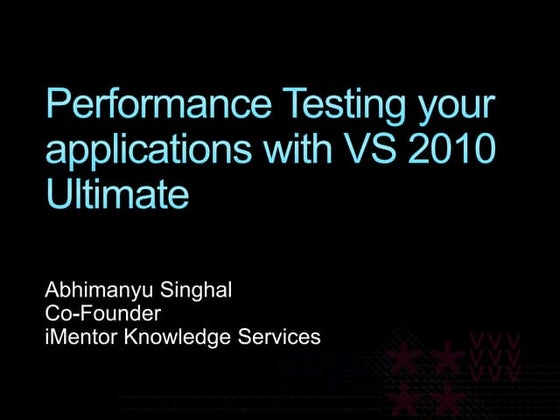 Web and load testing with Visual Studio 2010 Ultimate
