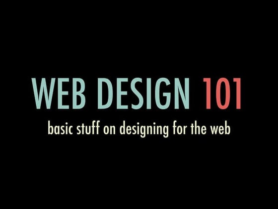 Web Design 101