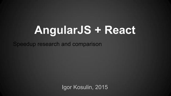 AngularJS + React