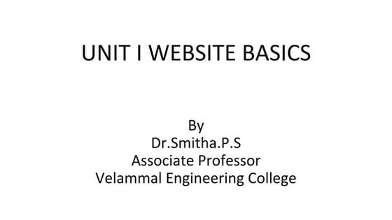 Web essentials clients, servers and communication – the internet – basic inte...