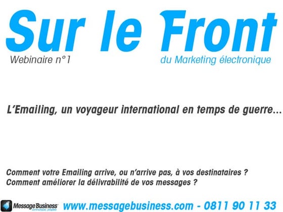 Emailing Délivrabilité par Message Business