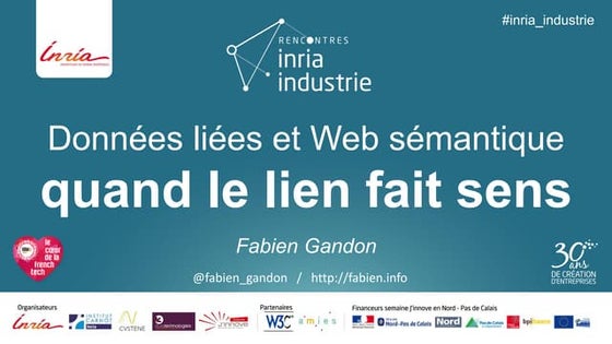 Données liées et Web sémantique : quand le lien fait sens. 