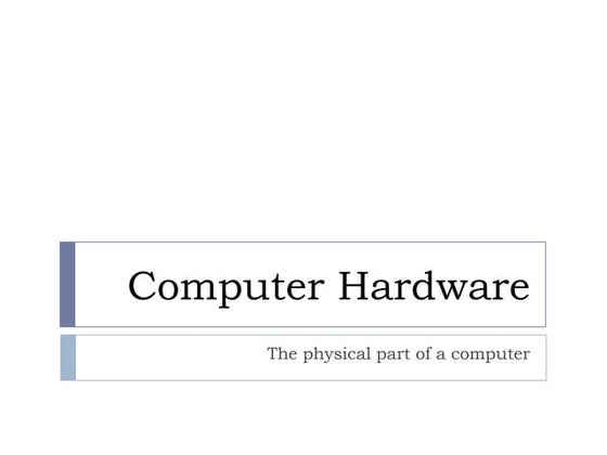 Week5   hardware - system unit