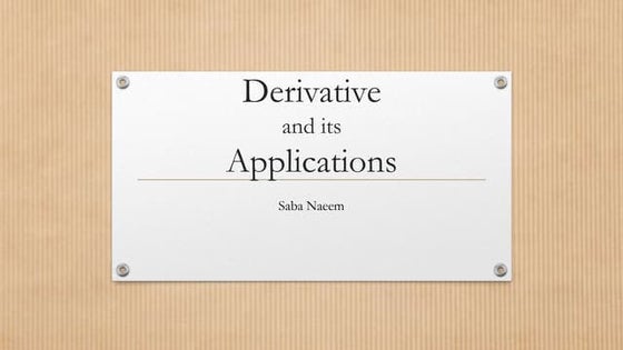 Week6n7 Applications of  Derivative.pptx