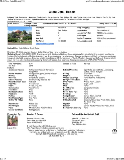 Weekly Sedona Real Estate Transaction Report