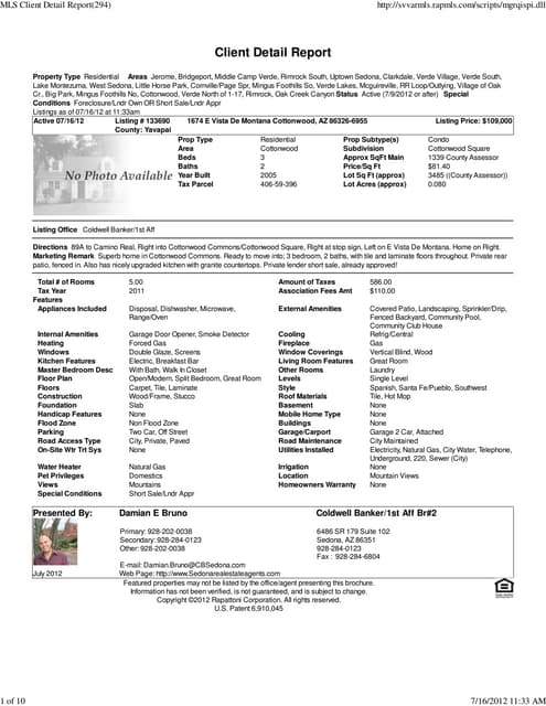 Weekly Sedona Verde Valley Foreclosure Short Sale Transaction Report