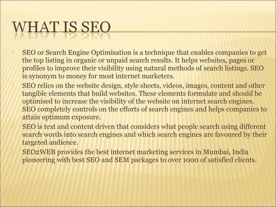 What is seo