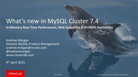 What's new in MySQL Cluster 7.4 webinar charts