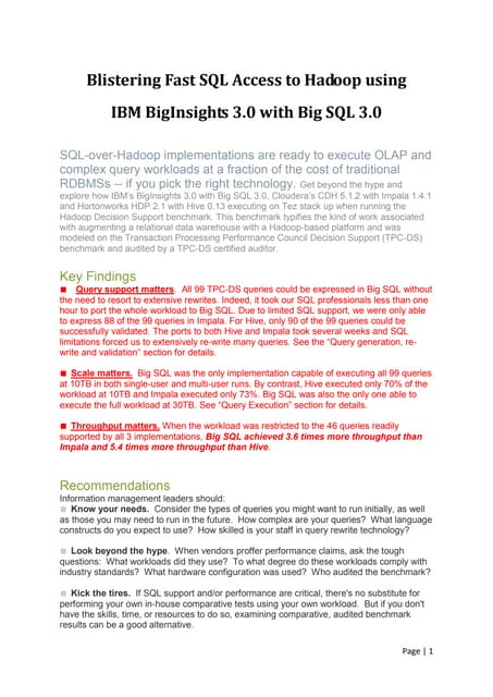 Blistering fast access to Hadoop with SQL
