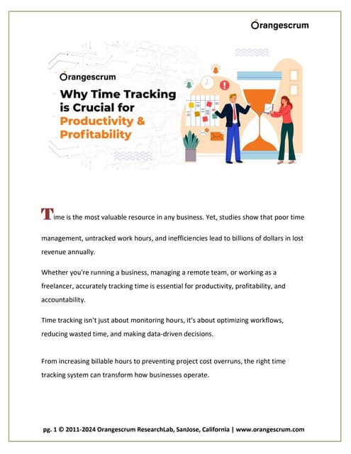 Why Time Tracking is Crucial for Productivity & Profitability