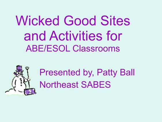 Wicked Good Online Resources and Activities for ABE/ESOL Classroom