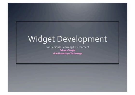 MVC pattern for widgets