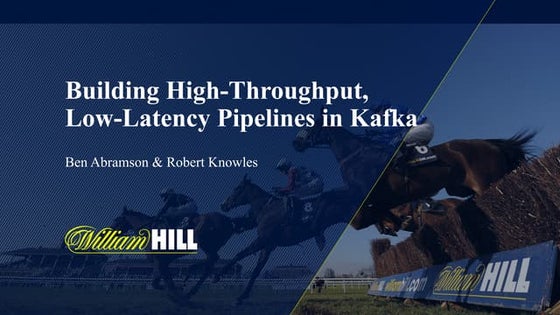 Building High-Throughput, Low-Latency Pipelines in Kafka