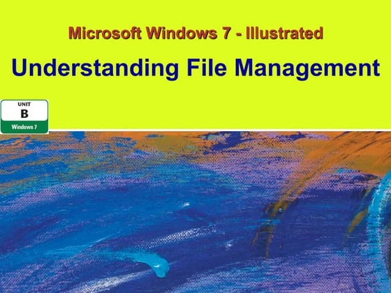 Windows 7 Unit B PPT