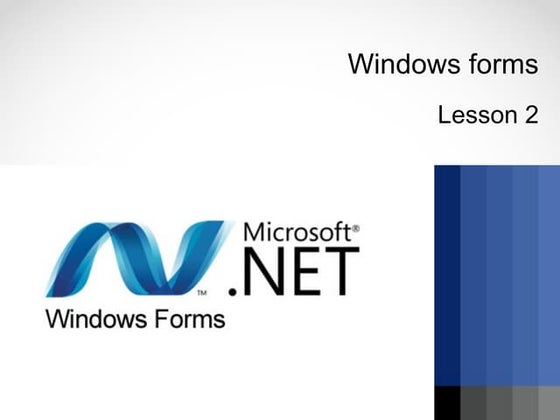 C# - Windows forms -  lesson 2
