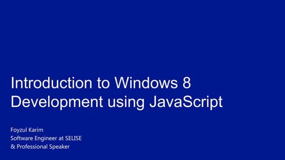 Windows store app development using javascript