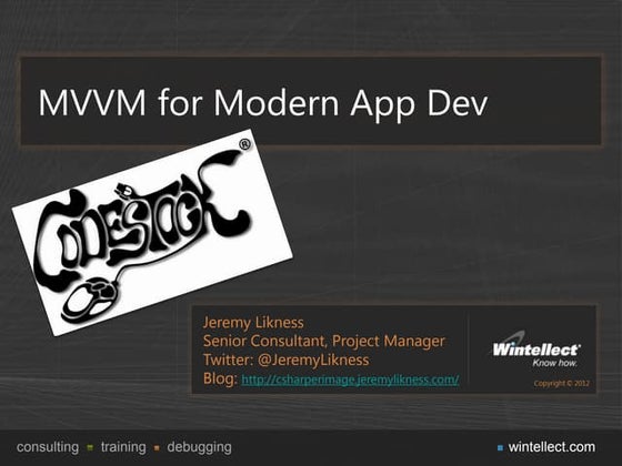 MVVM for Modern Applications
