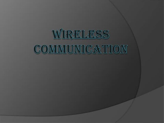 Wireless communication