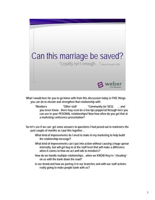 Are you Married to Your Members? - The Importance of Creating Member Relation...