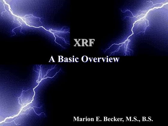 XRF Basic Principles
