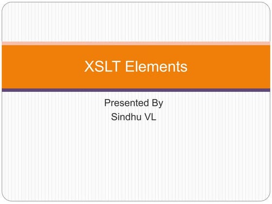 Xslt elements