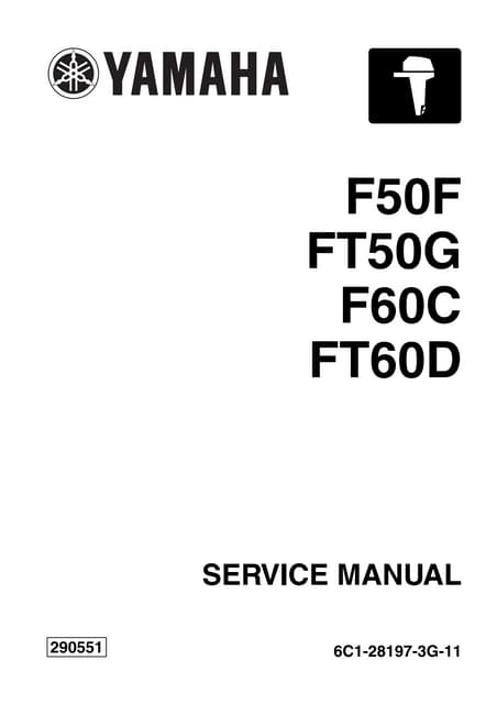 Yamaha outboard f50 feht service repair manual sn1000001