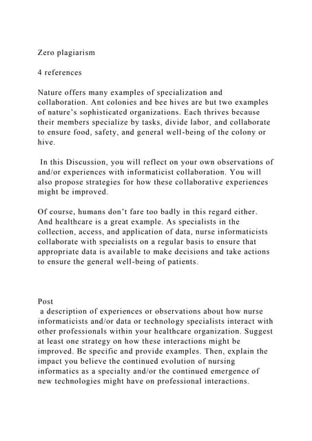 Zero plagiarism4 referencesNature offers many examples of sp.docx