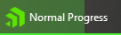 rectangle is filling with green overlay from left to right to show progress, and program rectangle is underlined in green