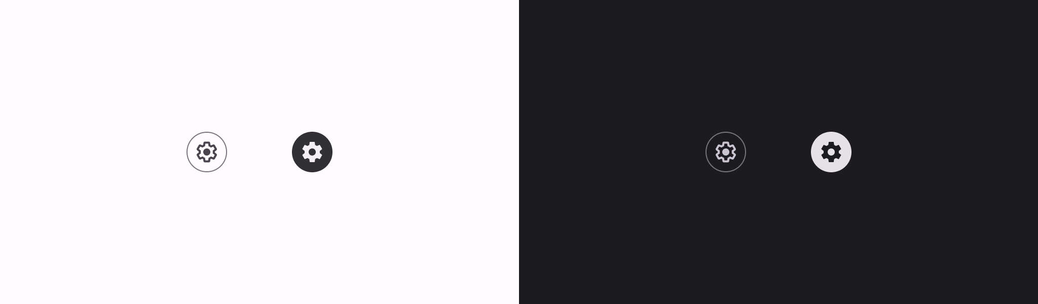 Outlined icon toggle button image