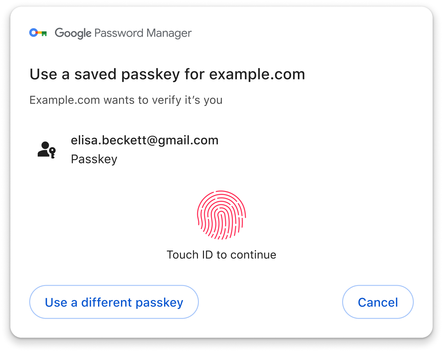 Okno weryfikacji użytkownika wyświetlane w Chrome na komputerach Mac