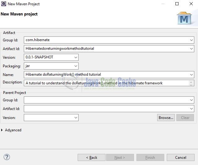 Hibernate doReturningWork - Archetype Parameters