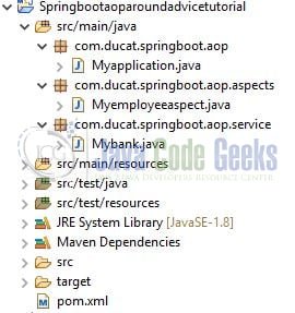 Spring AOP @Around Advice Type - Application Structure