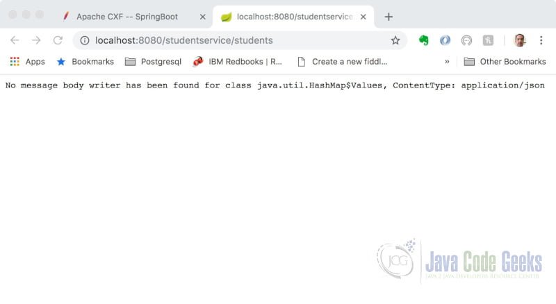 Spring Boot JAX-RS - No Message Body Writer Found