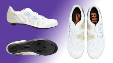 cycling shoes designed for performance with a sleek white design