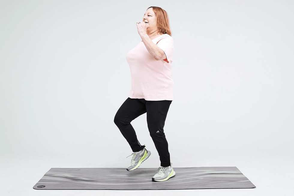 warm up exercises for senior cardio run in place
