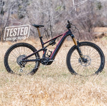 Electric mountain bike on grass Electric mountain bike on grass