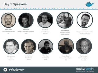 Day 1 Speakers
 