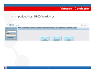 Virtuoso - Conductor

• http://localhost:8890/conductor




                           39
 